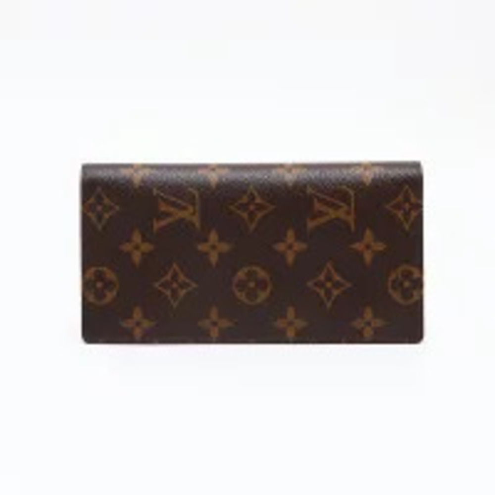 Louis Vuitton Monogram Portefeuille Valeurs Cartes Credit Bi fold Wallet Brown